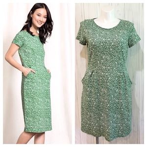 Boden Phoebe Jersey Dress Green Floral Pockets 16R